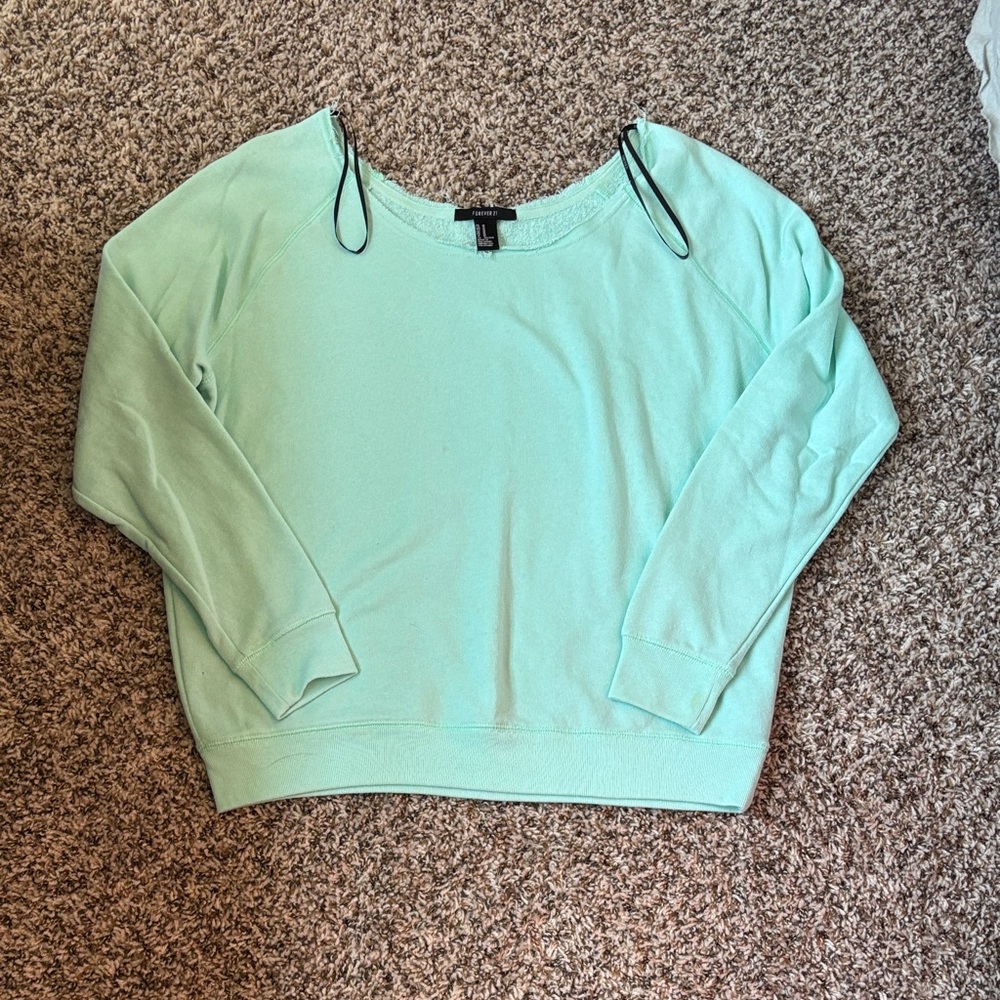 Forever 21 Mint Green Sweatshirt